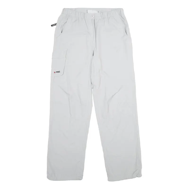 K-Tec Womens Polyamide White Regular Straight Trousers W28 L32 Outdoor Zip 1
