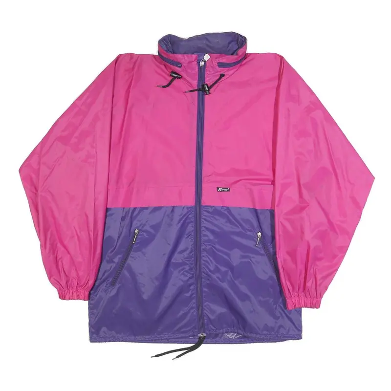K-Way Womens Pink & Purple Outdoor Jacket M Polyamide Plain Lightweight Zip 1