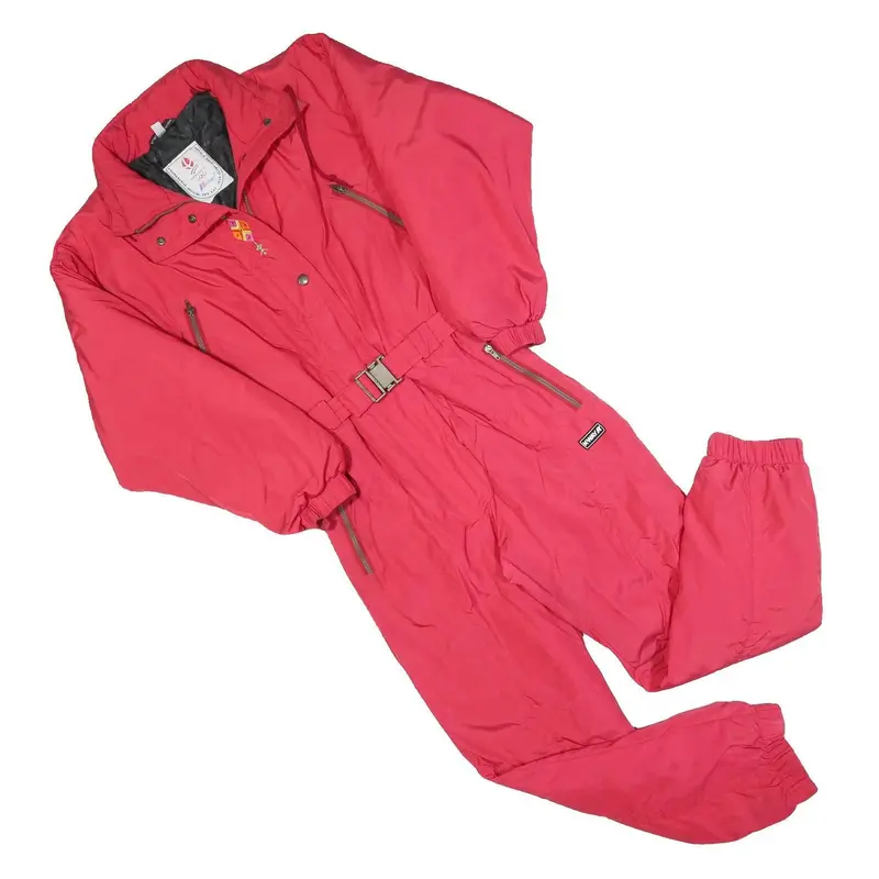 K-Way Womens Red Dungarees Regular Polyester Blend Plain M W30 L30 Outdoor 1