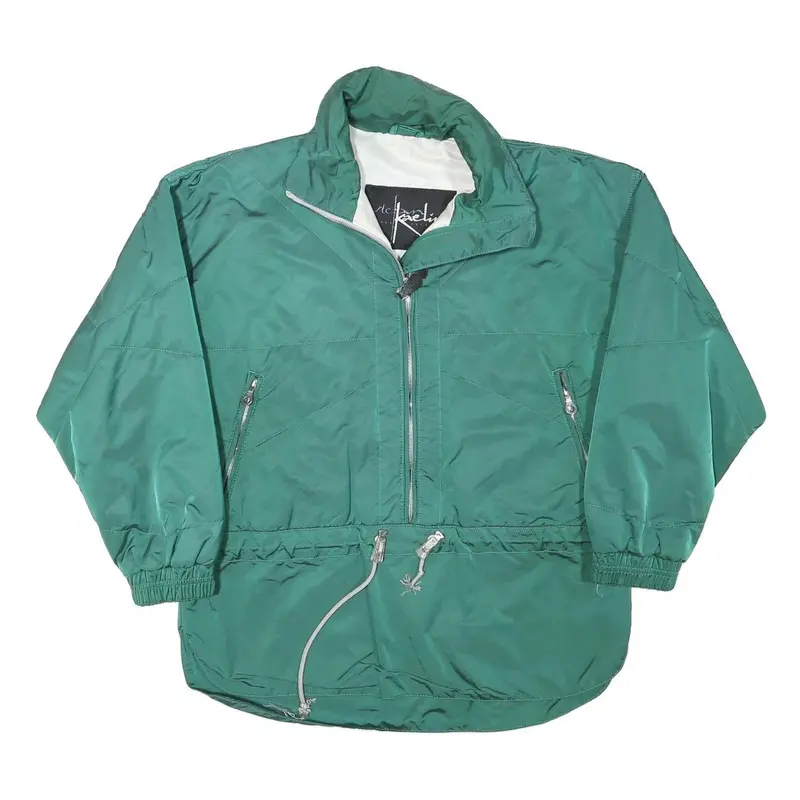 Kaelin Womens Green Jacket L Polyester Blend Zip Outdoor Casual Lightweight 1