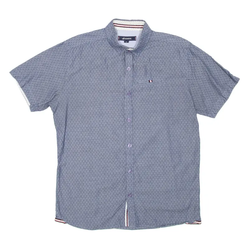 Kangol Mens Shirt Grey Spotted M 1