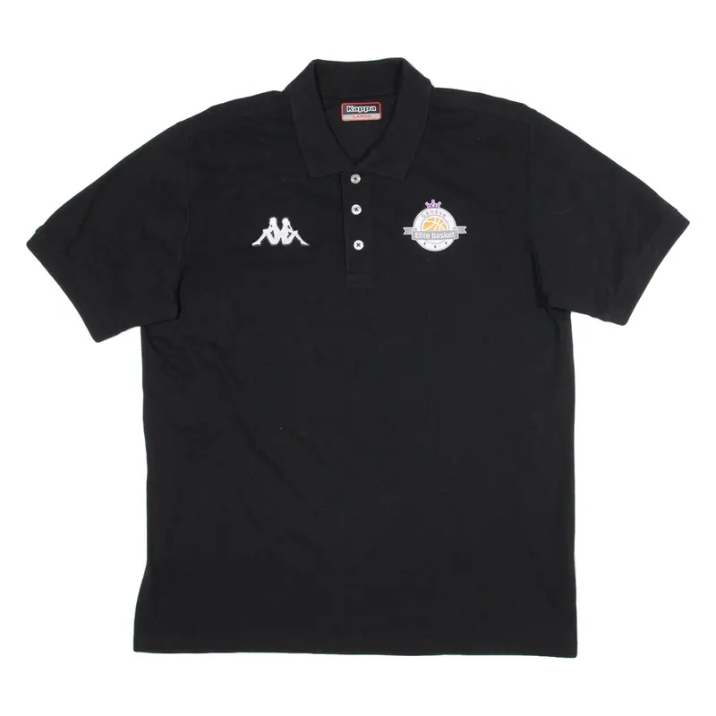 Kappa Elite Basket Mens Polo Shirt Black L 1