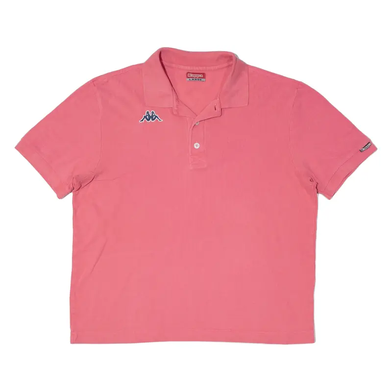 Kappa Mens Polo Shirt Pink L 1