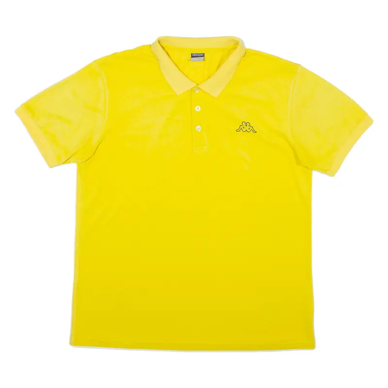 Kappa Mens Polo Shirt Yellow L 1