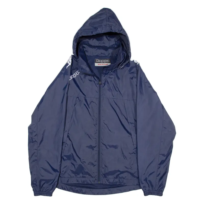 Kappa Mesh Lined Womens Rain Jacket Blue Hooded M 1