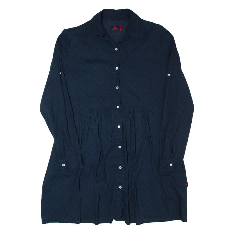 Kappa Robe Di Oversized Womens Shirt Dress Blue Spotted Knee Length S 1