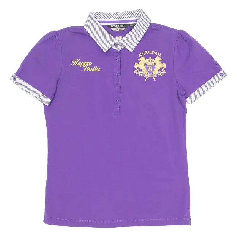 Kappa Womens Polo Shirt Purple L 1