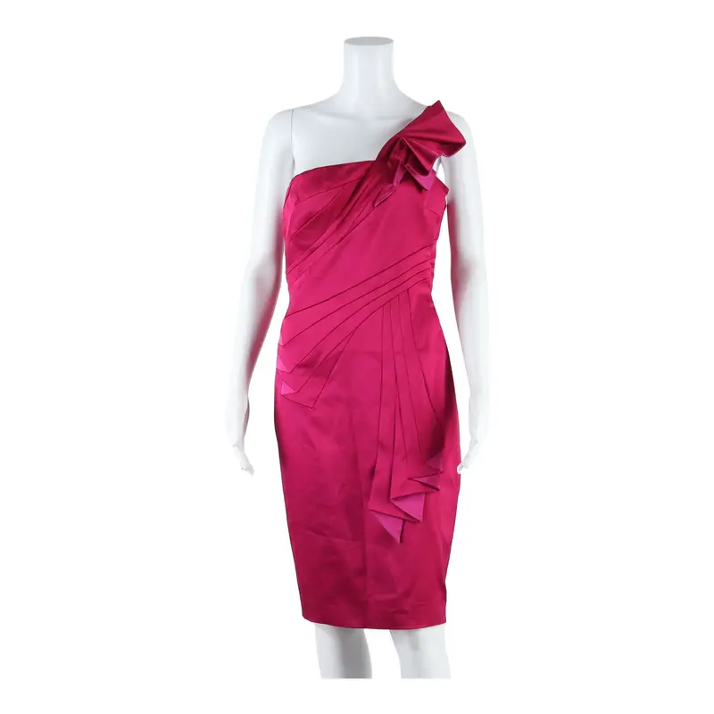 Karen Millen Womens Pencil Dress Purple Sleeveless Midi Uk 12 1