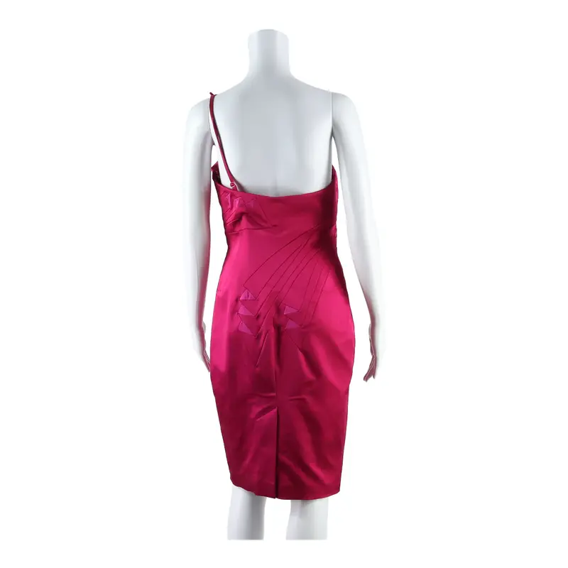 Karen Millen Womens Pencil Dress Purple Sleeveless Midi Uk 12 2