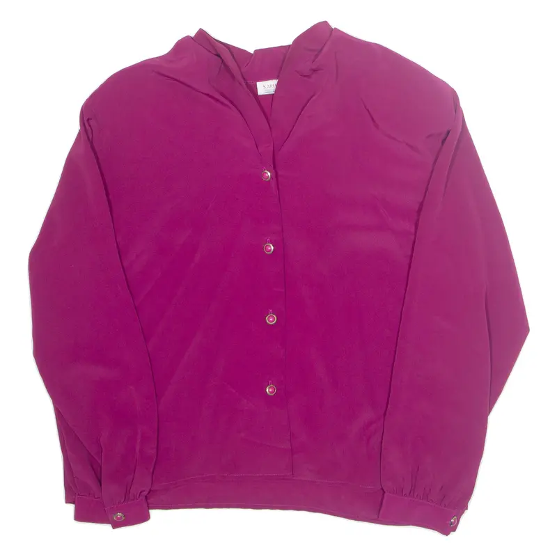 Karen Scott Womens Shirt Pink V-Neck Long Sleeve Uk 16 1