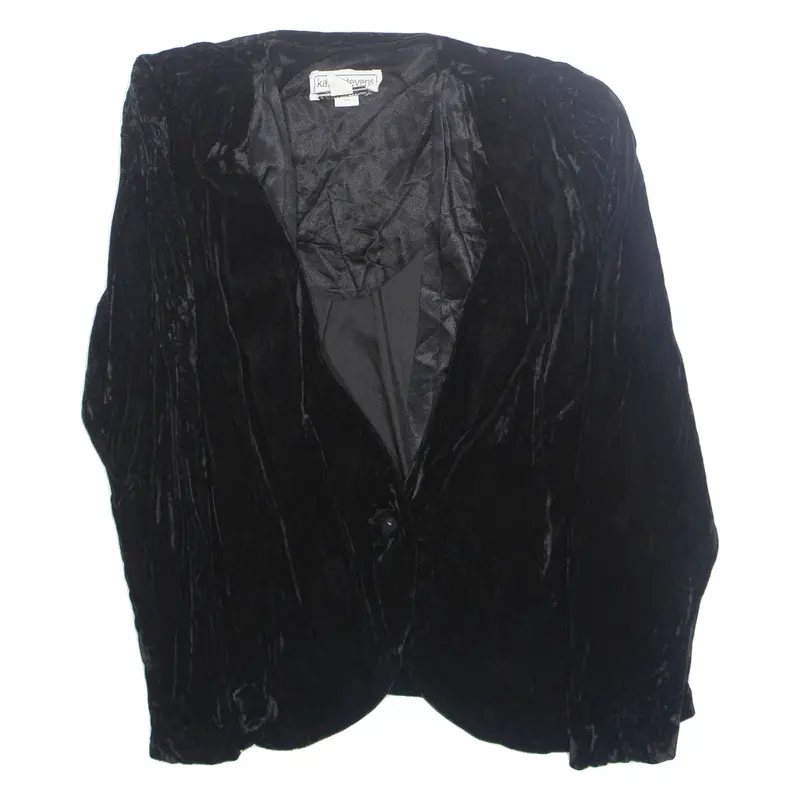 Karin Stevens Womens Blouse Black Long Sleeve S 1