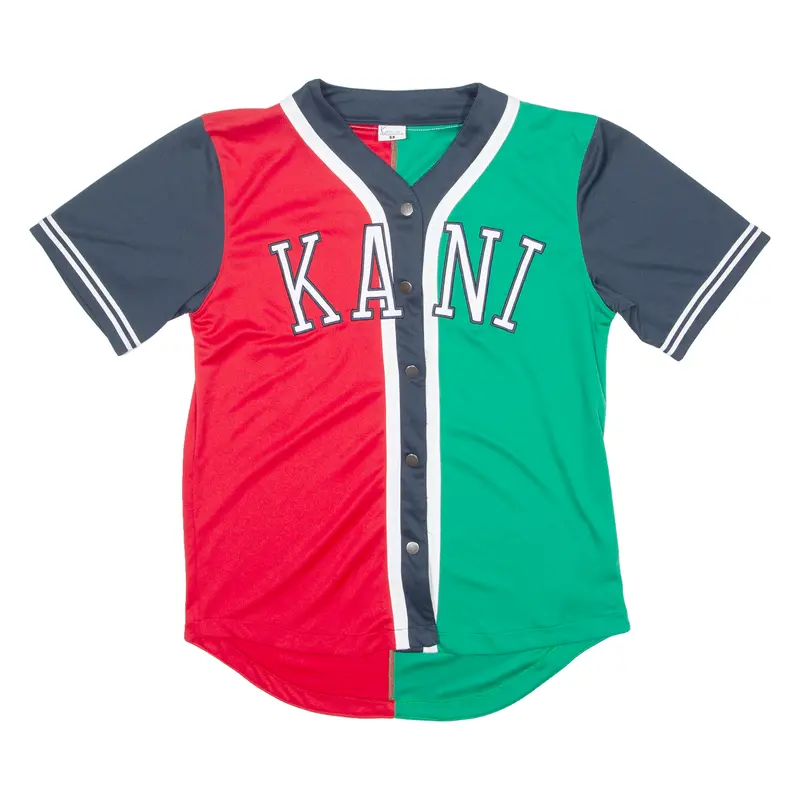 Karl Kani Baseball Mens Jersey Red Button Neck S 1