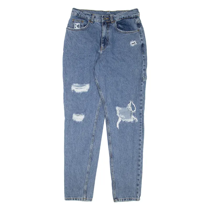 Karl Kani Carpenter Distressed Mens Jeans Blue Slim Tapered W28 L32 1