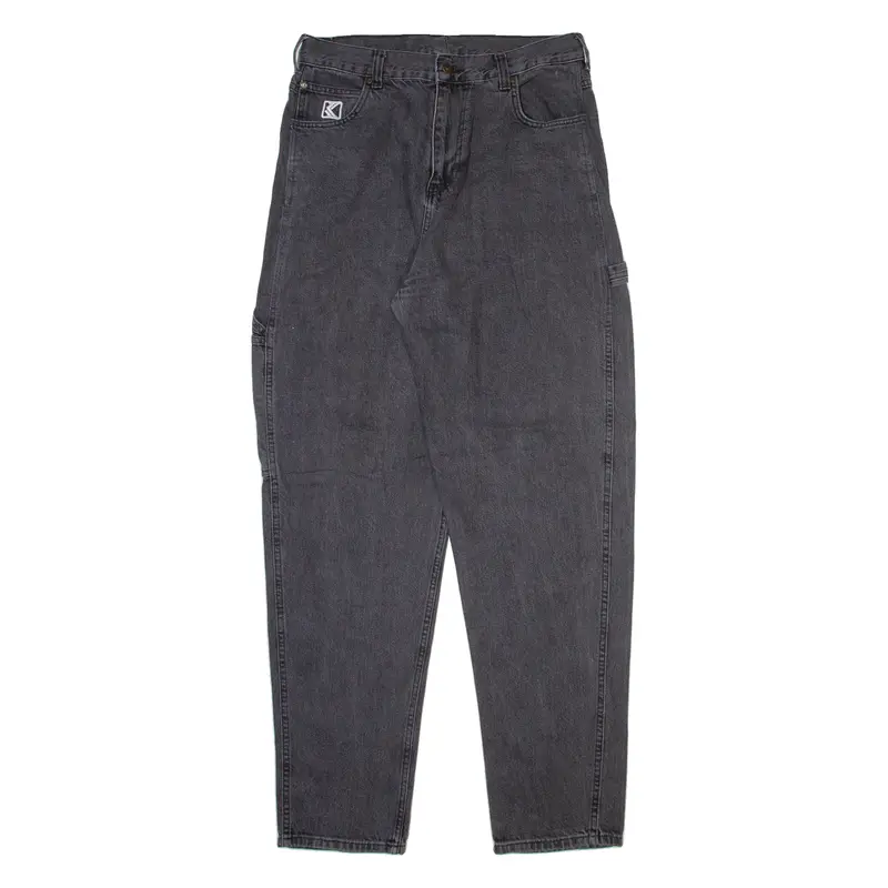 Karl Kani Carpenter Womens Jeans Grey Relaxed Tapered Stone Wash W32 L33 1