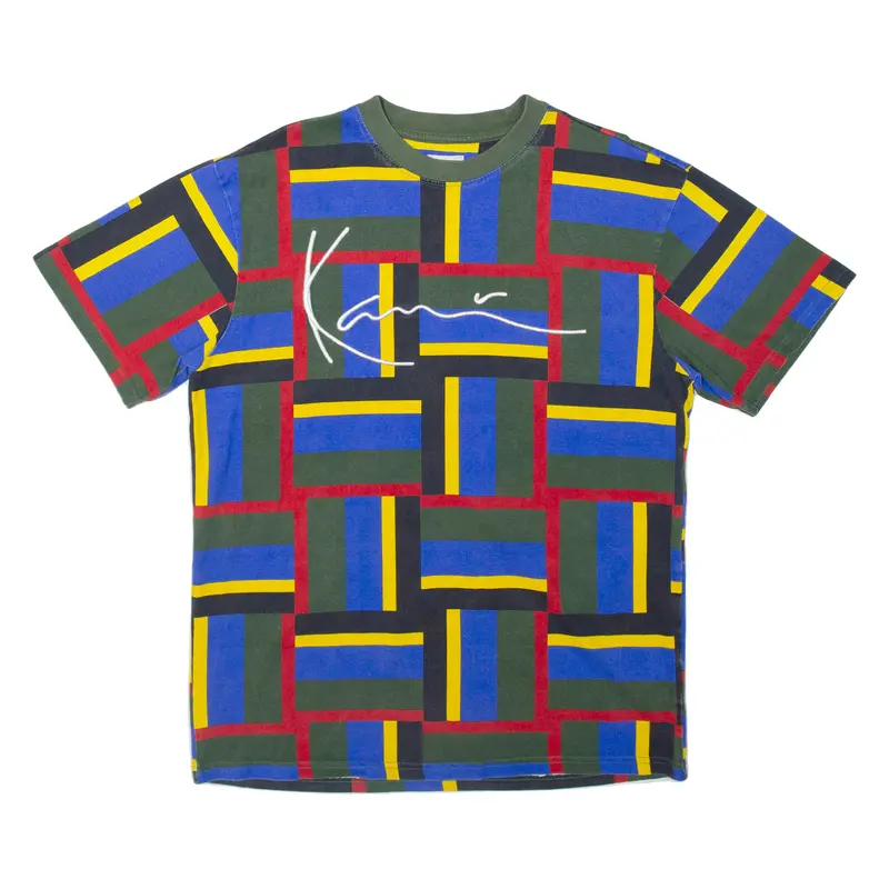 Karl Kani Geometric Mens T-Shirt Green S 1