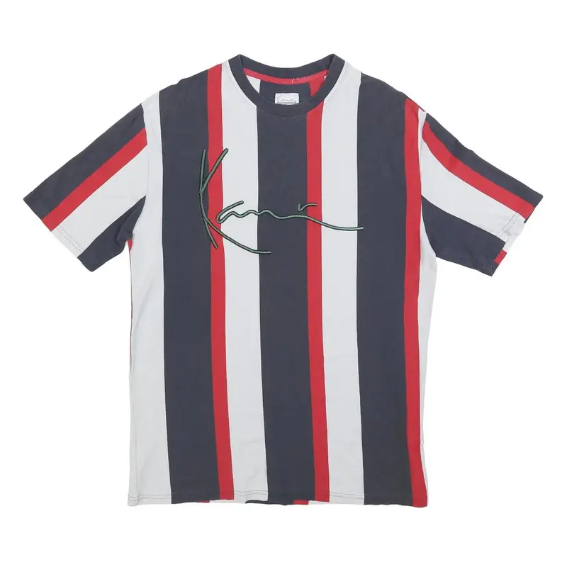 Karl Kani Mens Blue & White & Red Graphic T-Shirt M Short Sleeve Crew Neck 1