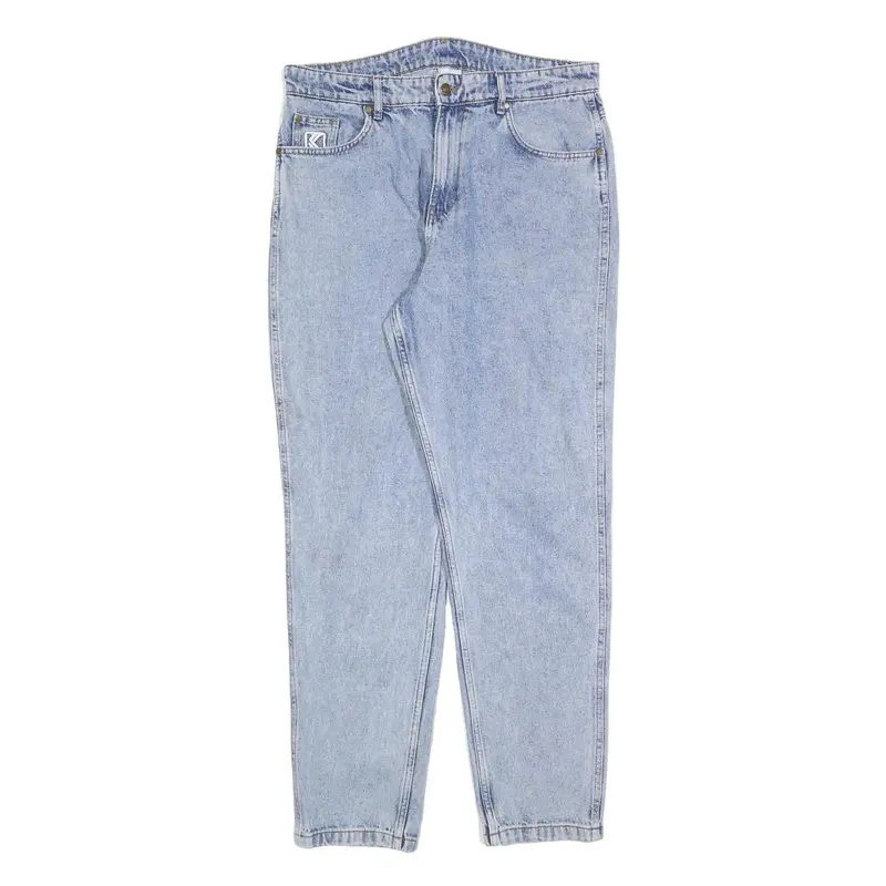 Karl Kani Mens Regular Fit Blue Denim Raw Jeans W35 L32 Classic Cotton Blend Zip 1