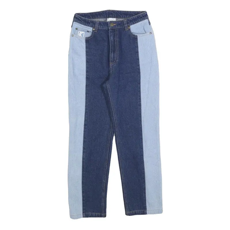 Karl Kani Womens Jeans Blue & Light Blue Regular Straight Denim Medium W26 L26 1