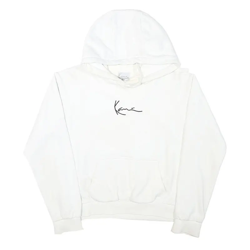 Karl Kani Womens White Hoodie Xs Cotton Blend Pullover Jumper 1