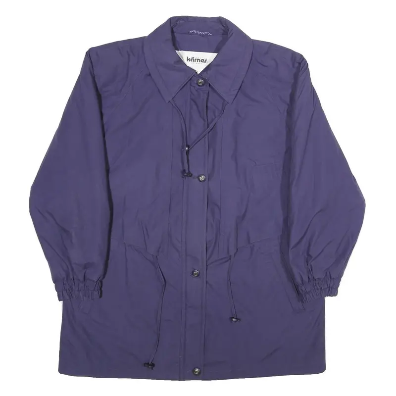Karner Womens Purple Zip Jacket Xl Polyester Blend Classic Casual Outerwear 1