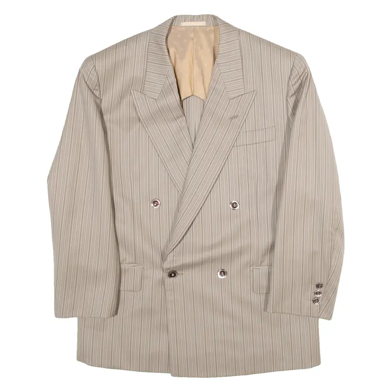 Katakura Tokyo Mens Blazer Jacket Beige Striped S 1