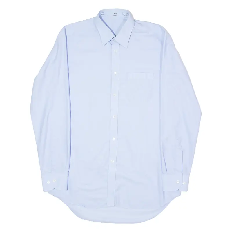 Kauf Cento Mens Plain Shirt Blue 90S Long Sleeve L 1