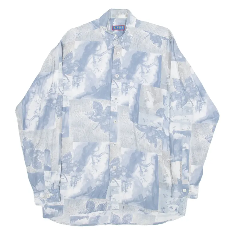 Kauf Michael Kauf Lime Mens Shirt Blue Long Sleeve L 1