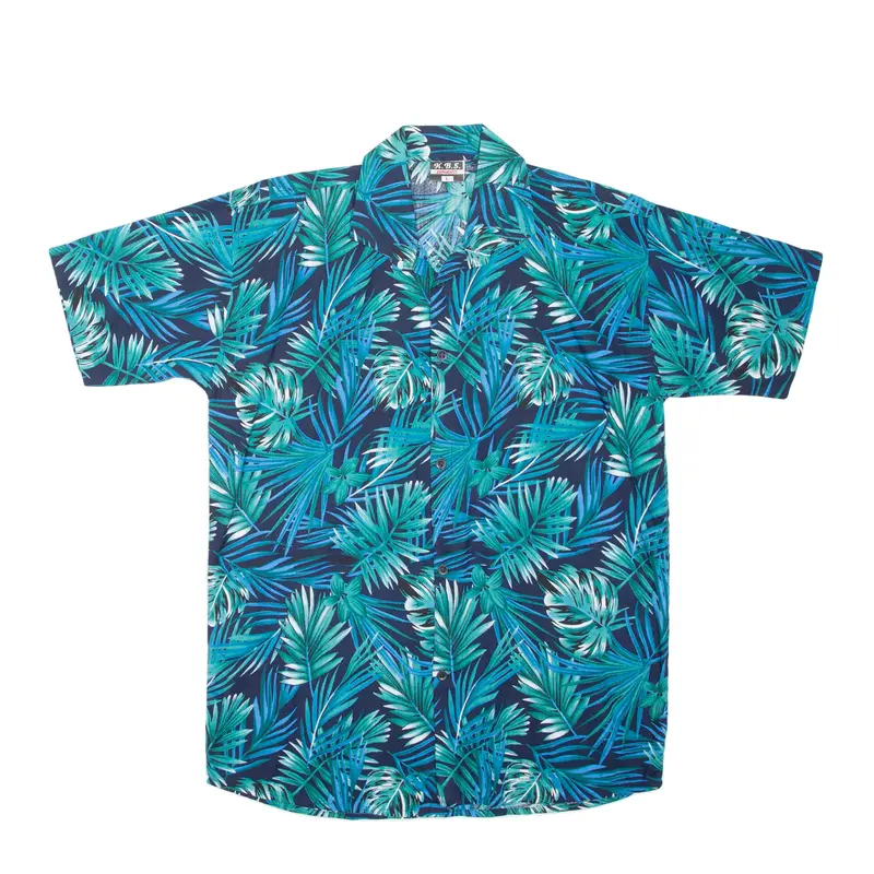 Kbs Garments Leafs Mens Shirt Blue L 1
