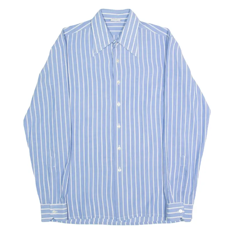 Kent Womens Shirt Blue Striped Long Sleeve M 1