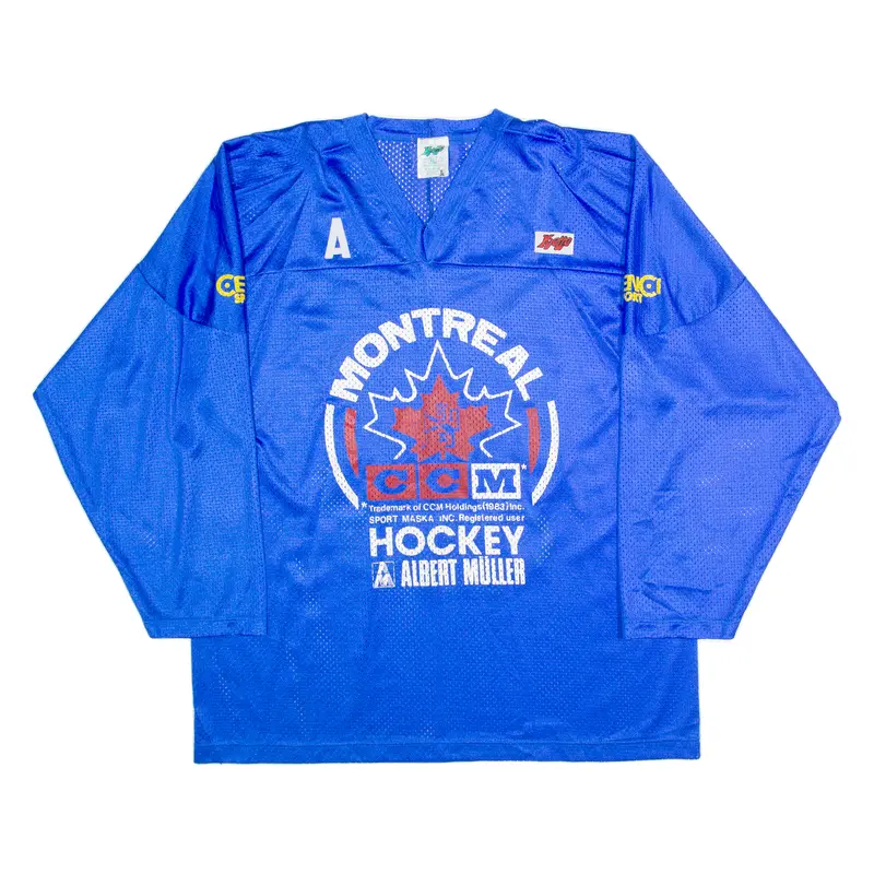 Kette Montreal Hockey D. Vogel Mens Jersey Blue Long Sleeve Usa V-Neck Xl 1