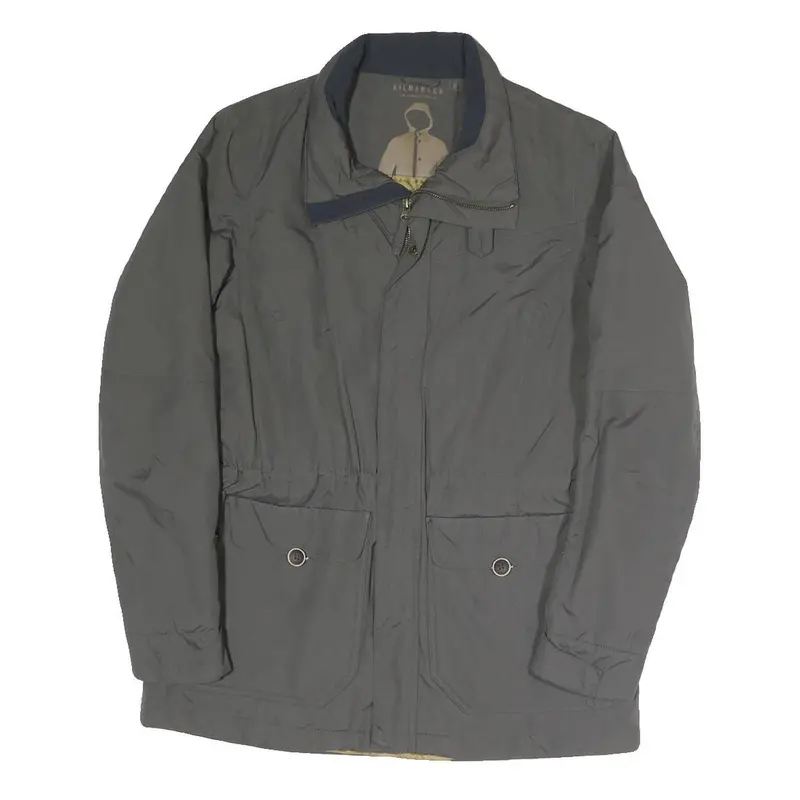 Kilmanock Womens Grey Outdoor Jacket M Polyester Blend Woven Plain Zip Closure 1
