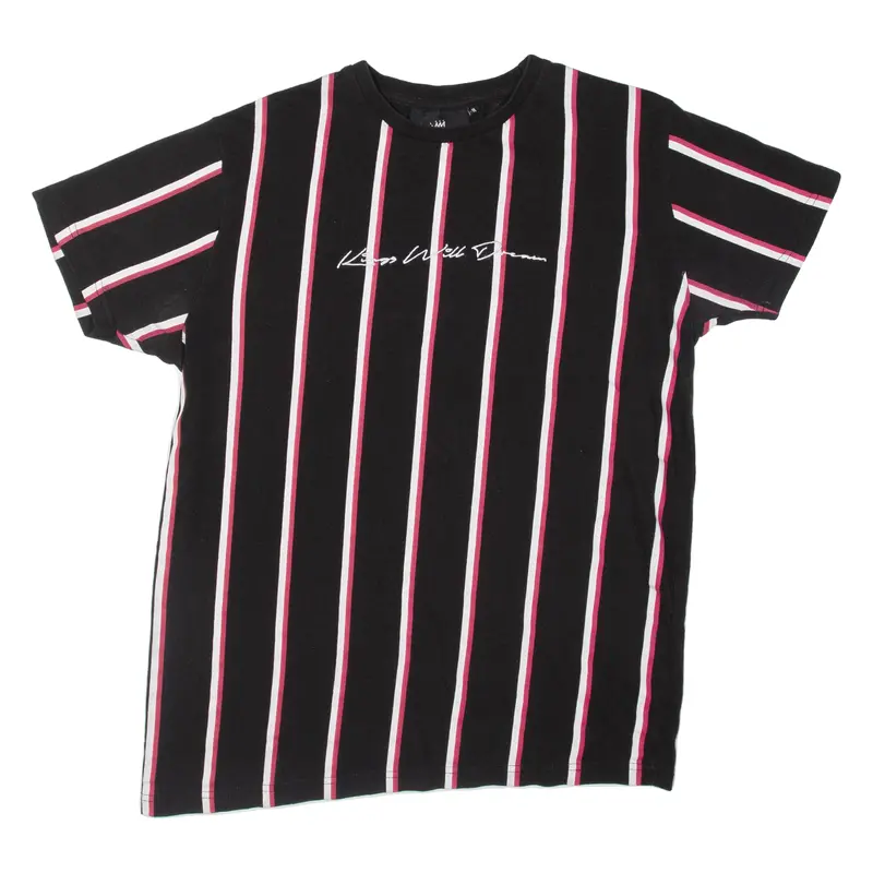 Kings Will Dream Striped Mens T-Shirt Black M 1