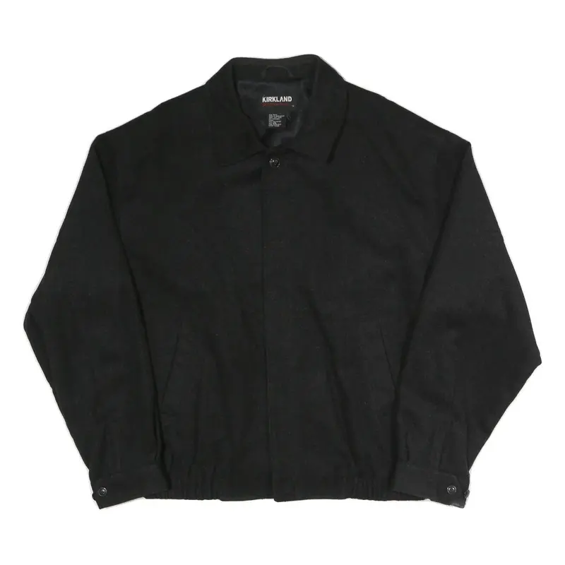 Kirkland Signature Mens Black Classic Jacket 2Xl Polyester Blend Zip Plain 1
