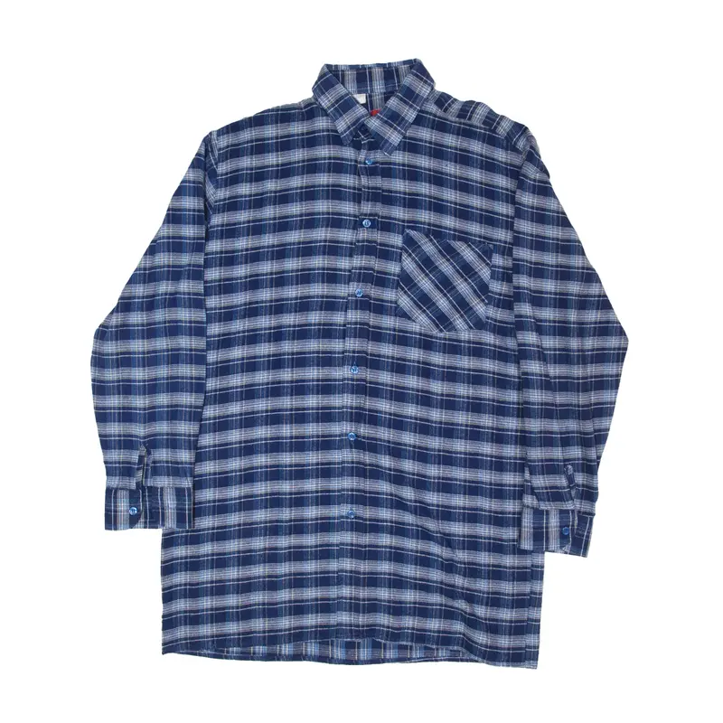 Klee Mens Shirt Blue Check Long Sleeve M 1