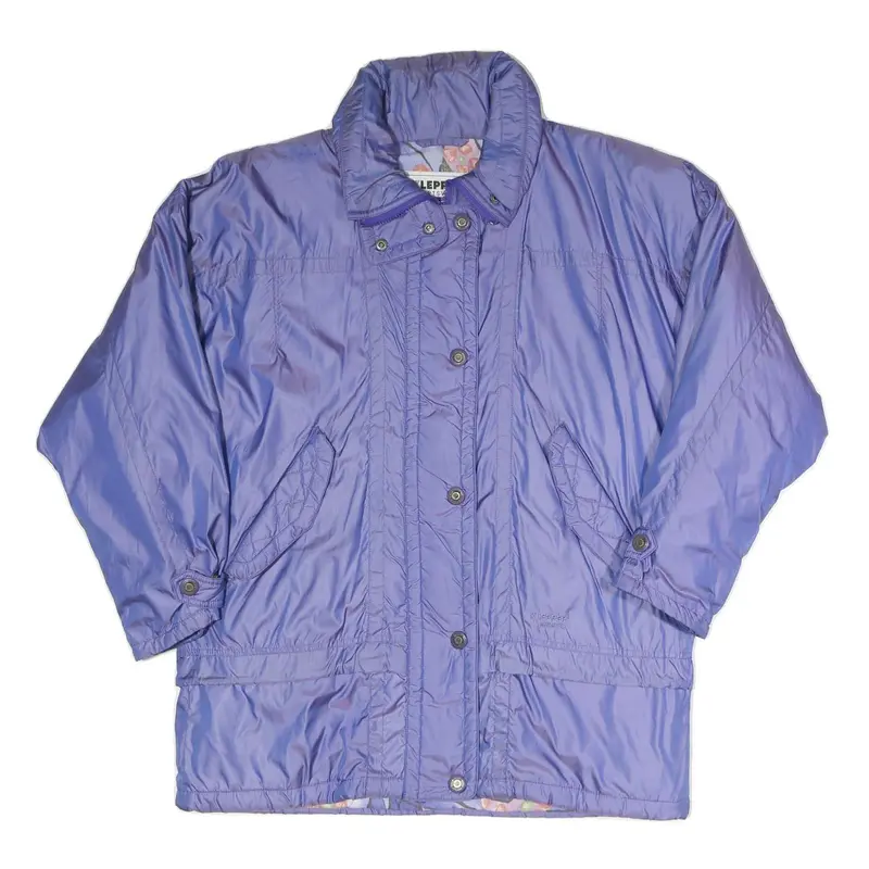 Kleppers Womens Purple Jacket L Polyester Blend Zip Lightweight Casual 1