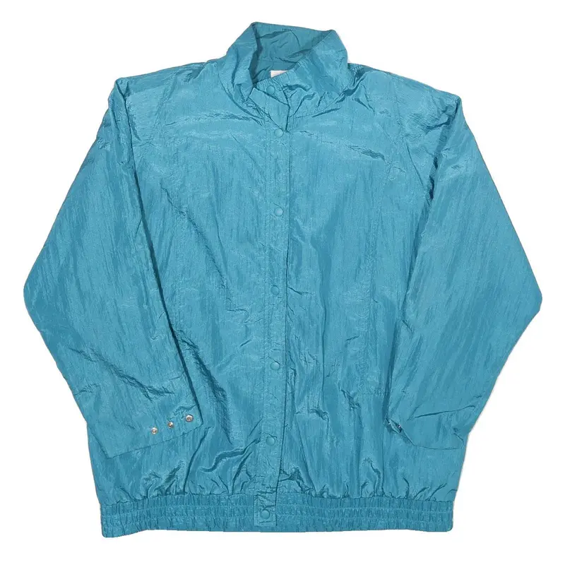Kristen Blake Womens Blue Nylon Zip Jacket Xl Lightweight Comfortable Casual 1