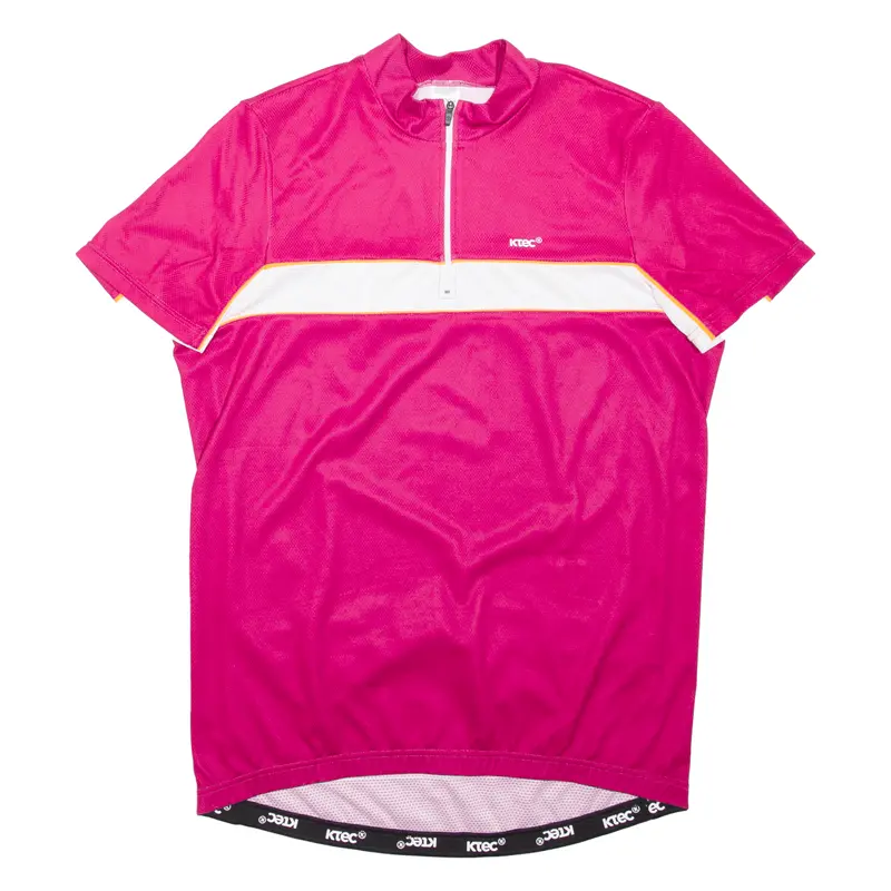 Ktec Cycling Shirt Mens Jersey Pink 1/4 Zip L 1