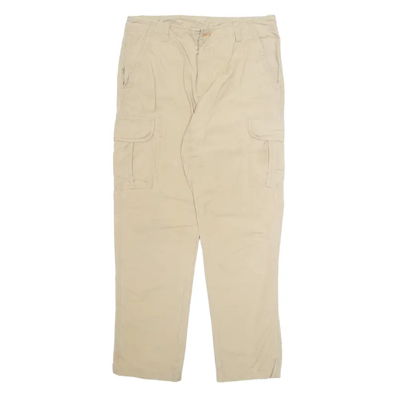 L.L Bean Cargo Workwear Mens Trousers Beige Regular Straight W36 L32 1