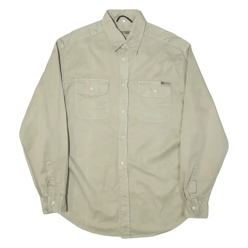 La Gaviotta Mens Heavy Shirt Beige Long Sleeve M 1