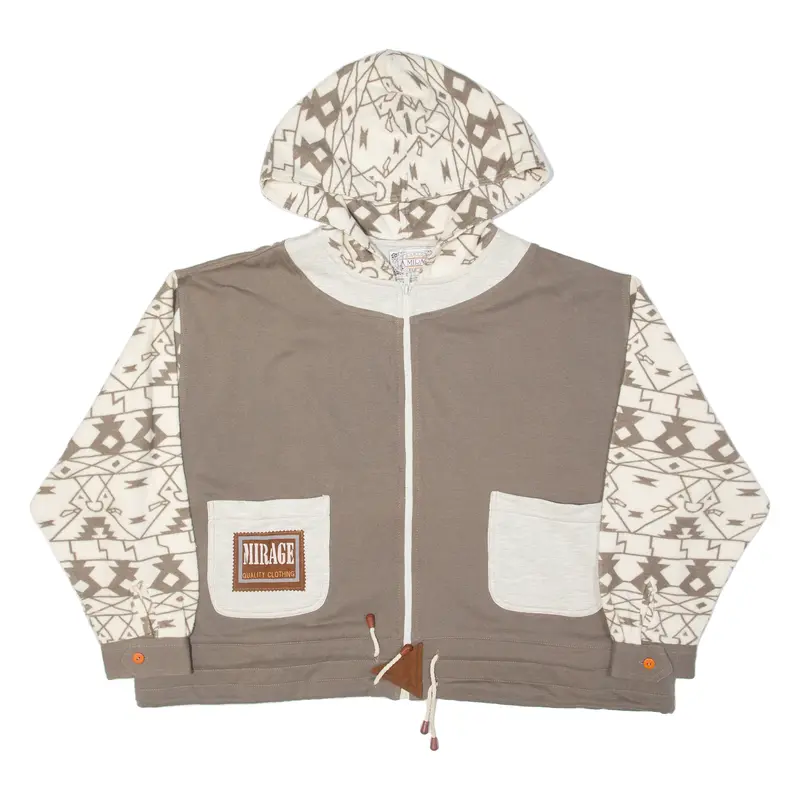 La Mirage Cropped Womens Brown Hoodie Full Zip Uk 18 1