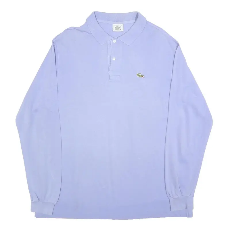 Lacoste Mens Blue Long Sleeve Cotton Polo Shirt L Classic Fit Casual 1