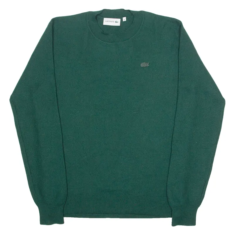 Lacoste Mens Jumper Green Tight Knit L 1