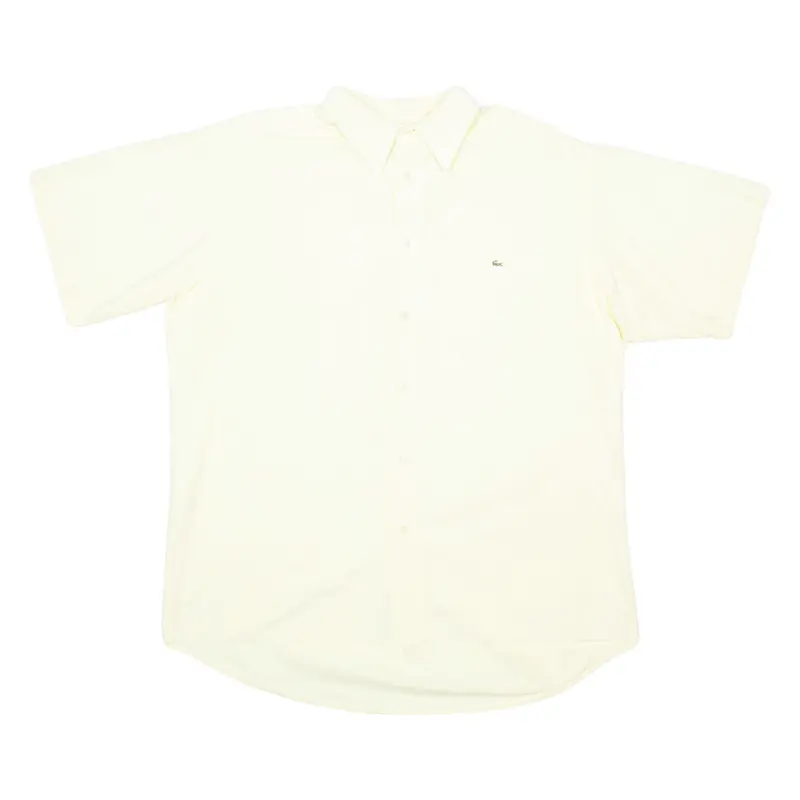 Lacoste Mens Plain Shirt Yellow L 1