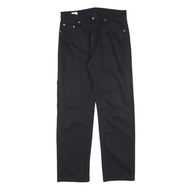 Lacoste Mens Regular Black Cotton Blend Trousers W34 L30 Zip Classic Fit 1