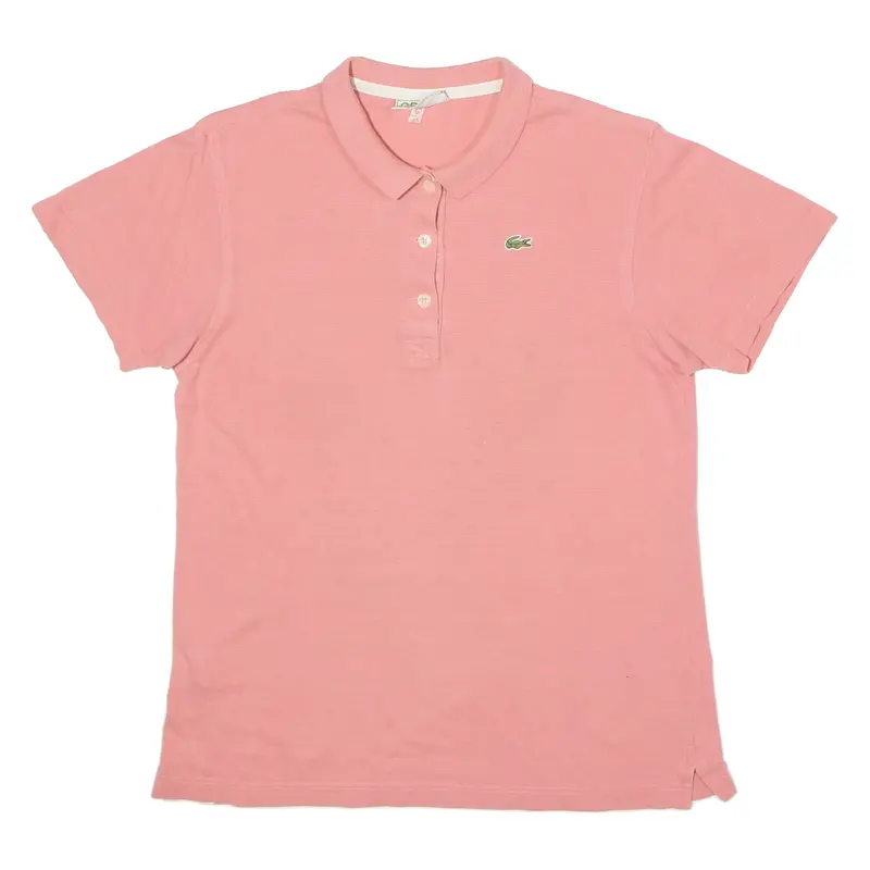 Lacoste Womens Polo Shirt Pink 90S Uk 12 1