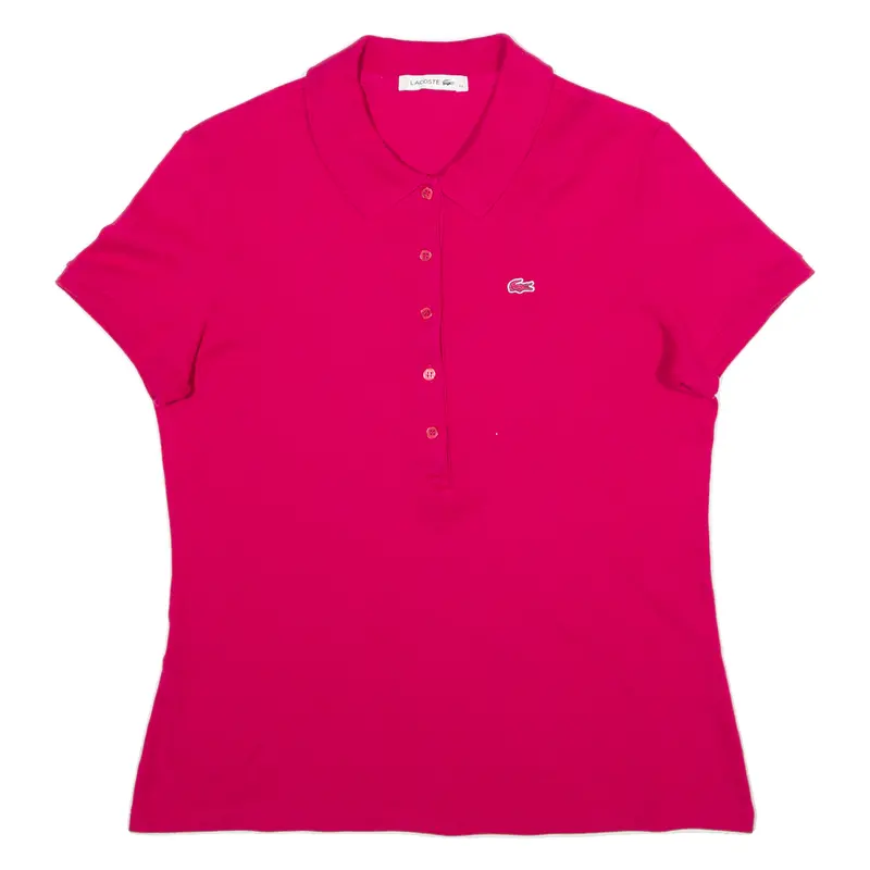 Lacoste Womens Polo Shirt Pink S 1