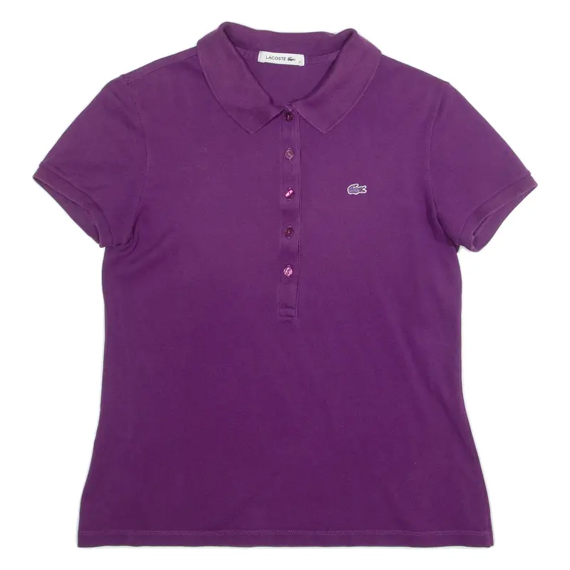 Lacoste Womens Polo Shirt Purple M 1