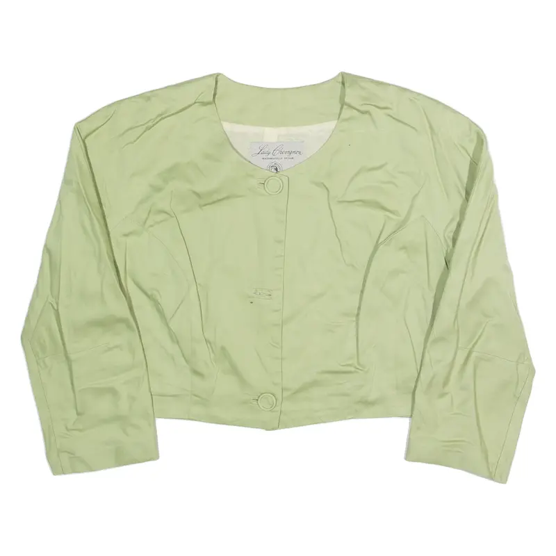 Lady Chevignon Cropped Womens Blazer Jacket Green 90S S 1