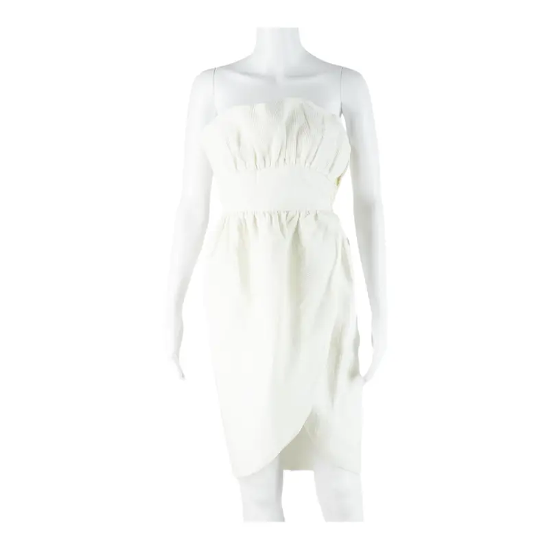 Lanvin Boutique Womens Mini Dress White Sleeveless Short S 1