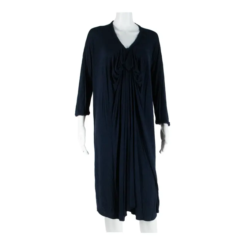 Lanvin Womens Shift Dress Blue Long Sleeve Knee Length Xl 1